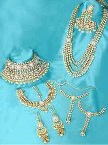 Exquisita gargantilla Kundan hecha a mano con cuentas colgantes, nueva colección de joyería Patwa, accesorios nupciales de estilo étnico Bollywood para mujer - Product Image 2