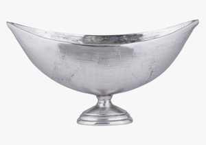 Nouveauté : Seau à glace ovale en métal argenté, grand bol à champagne sur piédestal, refroidisseur à vin pour bar à domicile et événements - Product Image 3