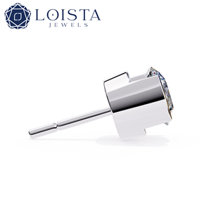Bijoux en diamants certifiés IGI luxueux, or véritable 18 carats, diamants cultivés en laboratoire, boucles d'oreilles rondes pour femmes - Product Image 3