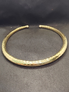 Brass Ethnic Hasli <b>Necklace</b> | Gold Plated Natural Stone Bezel Setting Oval Link Chain Pendant Handmade Wedding Fashion Wholesale - Product Image 6
