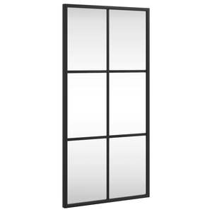 Miroir mural en verre noir 11,8 x 23,6 pouces, cadre en fer thermolaqué, rectangle, décoration intérieure, style unique - Product Image 4