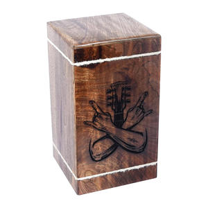 Eco-Friendly <b>Large</b> for Mango Wood <b>Box</b> Carved Wooden Urn for Human & Pet Ashes Columbarium Funeral Wholesale Supply - Product Image 6
