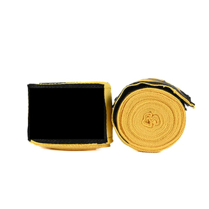 Bandages de boxe en coton de haute qualité, confortables, les plus vendus, avec support de poignet élastique réglable, couleur et logo personnalisables, motif uni - Product Image 3