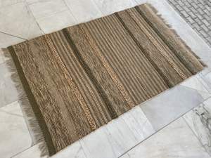 ราคาโรงงานจากผู้ผลิตโดยตรง พรมทอมือจากอินเดีย ทำจากป่าน ปอกระเจา และผ้าฝ้าย สำหรับใช้ภายในอาคาร ดีไซน์หลากหลายพื้นผิว - Product Image 5