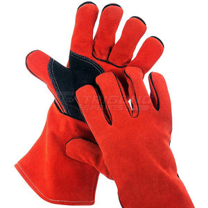 Gants de soudage anti-chaleur pour la construction - Cuir de vachette et coton légers/éco-responsables personnalisables - Product Image 3