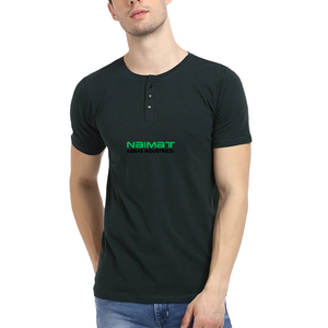 Naimat Abbas Industries Men's Short Sleeve T-Shirt With Front <b>Logo</b> Print Slim Fit Casual Jersey Cotton O-Neck Top - Product Image 1