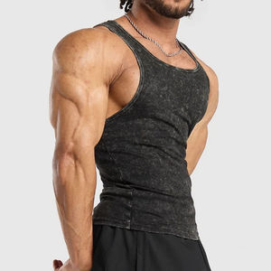 Débardeur en coton pour homme, sans manches, pour la gym, le fitness, décontracté, été, entraînement, avec logo OEM - Product Image 3