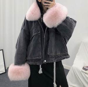 Chaqueta de Mezclilla de Invierno para Mujer, de Alta Calidad, con Peluche, Chaqueta de Mezclilla Elegante para Mujer, Venta al por Mayor - Product Image 5