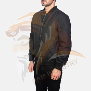 Men Winter Bomber Jacket With <b>Stand</b> Collar High Quality Custom Design Hot Sale Street Fashion Bomber Winter Jacket - Product Image 2