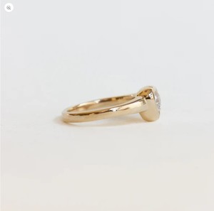 Heart Shape Moissanite <b>Ring</b> 925 Sterling Silver Yellow <b>Gold</b> Plated Engagement <b>Ring</b> for Women Romantic Promise Wedding Jewelry - Product Image 2