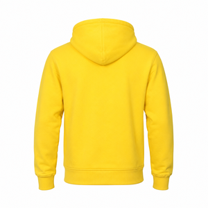 Sweat-shirt à capuche unisexe personnalisé jaune vierge en molleton de coton épais - Product Image 3