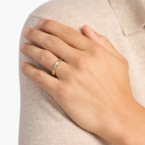 Bague solitaire pour homme en or blanc avec diamant taille princesse - Product Image 4