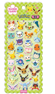 Autocollants Pokémon en forme de guimauve, visages mignons, autocollants 3D gonflés coréens pour journal, ordinateur portable, bagages, téléphone, décoration, anime pour enfants, vente en gros - Product Image 1