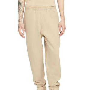 Pantalones Deportivos de Algodón Beige para Hombre, Cintura Elástica, Casuales, de Peso Medio, para Otoño - Product Image 1