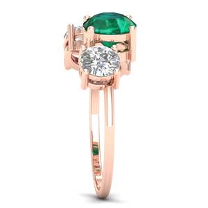 แหวนเงินแท้ 925 ประดับมอสซาไนต์ทรงกลม 2.6 กะรัต รูปทรงมรกต ของขวัญครบรอบสำหรับผู้หญิง REYES ดีไซน์เฉพาะตัว - Product Image 3