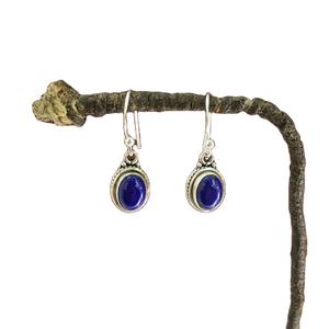 Wholesale Online 925 Sterling Silver Amethyst Oval Gemstone <b>Earrings</b> <b>Cute</b> Design Suitable for Wedding Popular Jewelry - Product Image 1