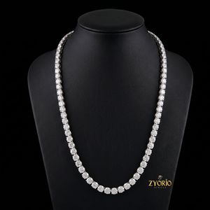 Luxury Round Cut Diamond Tennis <b>Necklace</b> for Women 925 Sterling Silver Bridal <b>Statement</b> Jewelry Elegant American <b>Necklace</b> - Product Image 2