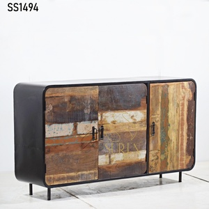SUREN SPACE SS1494 Indian Reclaimed Wood Farmhouse Style Commercial <b>Sideboard</b> - Product Image 1