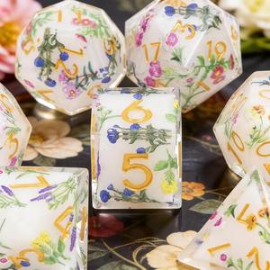 Juego de Dados de Resina con Logotipo Personalizado, Dados Poliédricos de Resina para Juegos de Mesa DND RPG, Accesorio de Juego al por Mayor - Product Image 1