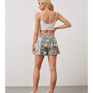 Quick Dry Lightweight Camouflage Mid Waist Sublimation Custom <b>Shorts</b> for Women 100% <b>Polyester</b> Side Pockets Running Sports - Product Image 3