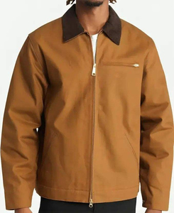 Veste en sergé de coton à manches longues avec logo brodé pour homme, équipement personnalisé de haute qualité conçu pour une utilisation quotidienne intensive - Product Image 2