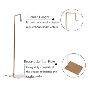 Hanging Metal <b>Hurricane</b> <b>Lantern</b> with Glass Candle Holder Vintage Decorative <b>Lantern</b> for Home Patio Garden Wedding Decor - Product Image 4