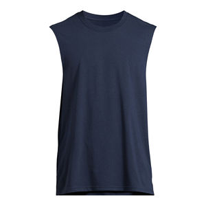 เสื้อกล้ามวิ่งผู้ชาย ระบายอากาศได้ดี ผ้าโพลีเอสเตอร์/คอตตอน คอกลม สไตล์ลำลองสปอร์ต ออกกำลังกาย ฟิตเนส ผ้าถักน้ำหนัก 120 กรัม - Product Image 2