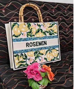 Meilleure qualité sacs fourre-tout personnalisés pour femmes grande quantité style mode pour une utilisation polyvalente fournisseur indien décoration de perles - Product Image 5