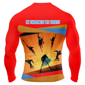 เสื้อรัดรูปแบบสั่งทำพิเศษ คุณภาพสูง ระบายอากาศได้ดี ผลิตจากผ้าสแปนเด็กซ์/โพลีเอสเตอร์ 220 กรัม แขนยาว สำหรับผู้ใหญ่ทุกเพศ บริการ OEM ราคาขายส่ง รับผลิตตามแบบ - Product Image 2