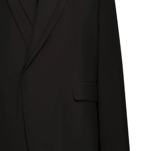 Blazer noir oversize pour femme, brodé, à bouton unique, 100 % coton, manteau long, couleur unie, mode, vente en gros, veste personnalisée, tenue - Product Image 2