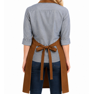 100% Cotton Kitchen Cooking <b>Apron</b> with Pockets Reusable Embroidered <b>Chef</b> Bib <b>Apron</b> Wholesale Manufacturer India - Product Image 3
