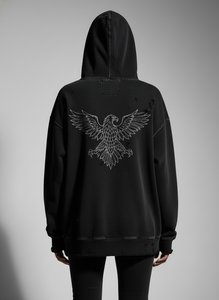 Sudadera con Capucha Personalizada de Alta Densidad (GSM) para Hombre, 400, 450, 600 GSM, Lavado Ácido, Estilo Vintage, Desgastada, Efecto Descolorido por el Sol, Sudadera Tipo Pullover, OEM - Product Image 3