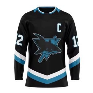 Jersey de Hockey sobre Hielo de Primera Calidad, Fabricado en EE. UU., con Logotipo Personalizado, Tejido Transpirable, 100% Alta Calidad, Precio de Fábrica, Pedidos al por Mayor Directamente de Fábrica - Product Image 2