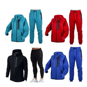 Vêtements de sport TRAMA SPORTS Ensemble de survêtement 2 pièces pour homme, veste à capuche zippée noire et pantalon de jogging, sportif, respirant, léger, en polyester - Product Image 5