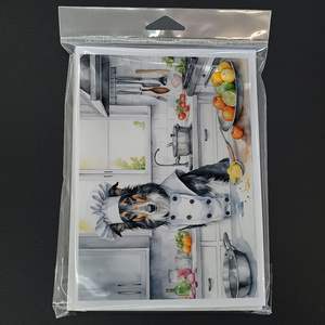 Borzoi the Chef A7 Tarjetas de felicitación Paquete de 8 tarjetas de nota en blanco con sobres Tamaño caprichoso 5x7 - Product Image 3
