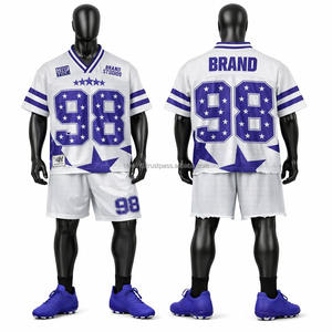 Maillot de football américain professionnel à prix abordable, de haute qualité, respirant, 100 % polyester, à manches courtes, imprimé - Product Image 3