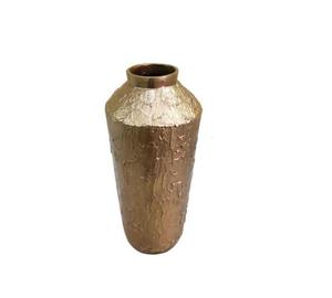 Jarrón de Mesa Contemporáneo de Acero Inoxidable con Diseño de Flores Doradas, Pieza Decorativa Hecha a Mano para Bodas e Interiores del Hogar - Product Image 2
