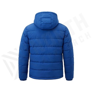 Hooded Quilted Waterproof <b>Bubble</b> Jacket Black Full Sleeve Winter Windproof Cotton Shell Knitted Fabric Polyester Filling Stand - Product Image 2
