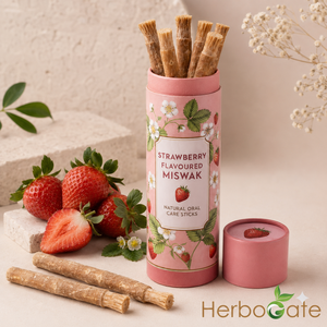 Palillo de Limpieza Dental Herbal con Sabor a Fresa, Miswak con Ingredientes Naturales para Dientes Saludables, Aliento Fresco y Cuidado Bucal Diario - Product Image 6