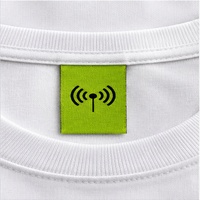 Étiquettes de marque NFC intelligentes tissées sur mesure, étiquettes à coudre pour vêtements, articles vestimentaires et sacs