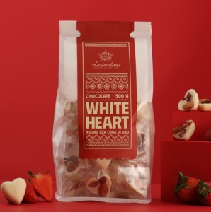 Chocolate Blanco Premium con Yogur de Fresa y Almendras para Set de Regalo Promocional Empresarial en Caja de Empaque Personalizada - Product Image 1