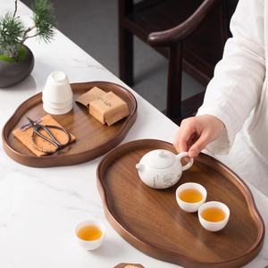 Elegant Oval Storage And Serving Tray Smooth Stylish Coffee Snack Breakfast Wooden Tray For <b>Table</b> Decor And Daily Use - Product Image 4