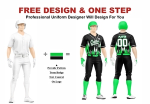 Custom Made Logo Best Quality Screen Printing Breathable Fabric Baseball Uniform Hot Selling <b>Puff</b> Printing Baseball Uniform - Product Image 2