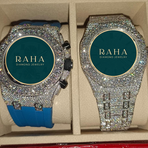 Reloj de Cuarzo con Esfera de Diamantes y Cristal de Zafiro, Esfera Verde, Caja Dorada, Lujoso para Mujer, Regalo, Joyería - Product Image 1