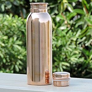 Antique <b>Copper</b> Double Wall Portable 950ml Pure <b>Copper</b> Ayurvedic <b>Drinking</b> <b>Bottle</b> for Outdoor & Home Use - Product Image 1