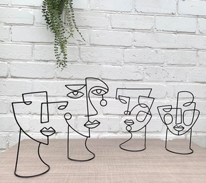 Sculpture de table en fil de fer unique Moradabad Art Metal Ware, design géométrique minimaliste artistique, faite à la main pour la décoration intérieure - Product Image 3