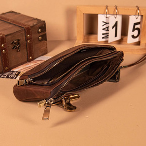 Pochette et porte-clés en cuir de luxe de haute qualité, conçus pour les réunions d'affaires et les déplacements, à prix abordable. - Product Image 6