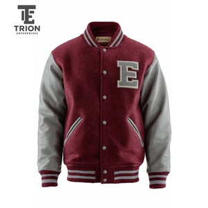 Veste universitaire pour homme de haute qualité avec manches crème, lettre C brodée sur le devant, col rabattu, style preppy, automne - Product Image 2