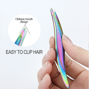Custom Stainless Steel Eyebrow Eyelash Tweezers For <b>Make</b> <b>Up</b> Top Design High Quality Brow Tweezer With Packaging - Product Image 5
