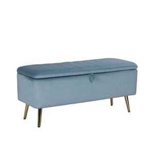 Nouveauté : Banc de rangement en tissu doux avec repose-pieds, idéal pour le salon et le couloir, directement de l'usine - Product Image 1